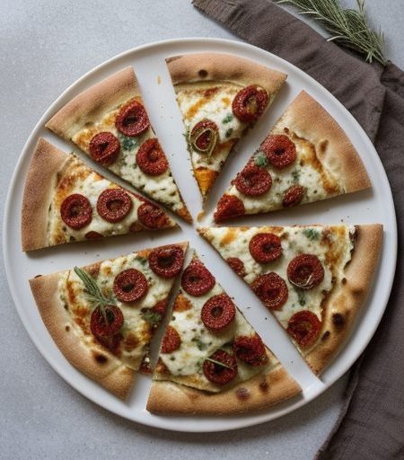 Dried Tomato Pita Pizzas recipe image