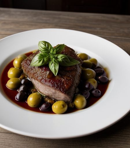 Duck Braised With Olives recipe image