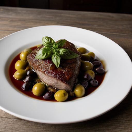 Duck Braised With Olives recipe image