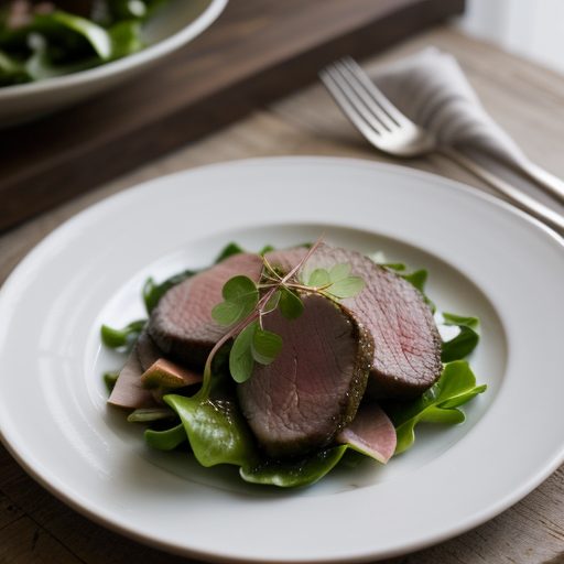 Duck Breast Over Greens recipe image