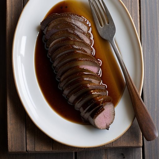 Duck Breast With Balsamic Pears recipe image