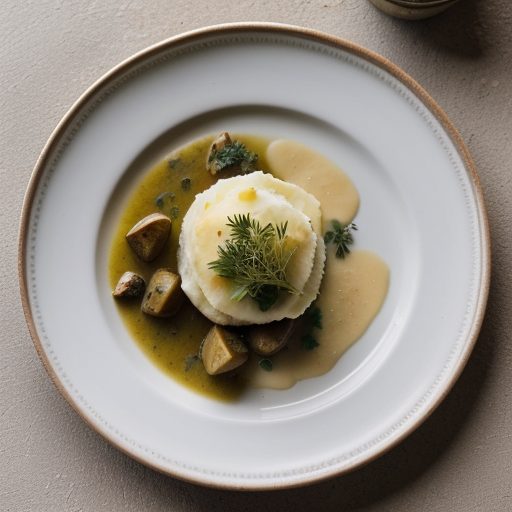 Duck Confit and Mashed Potato Ravioli With White Truffle recipe image
