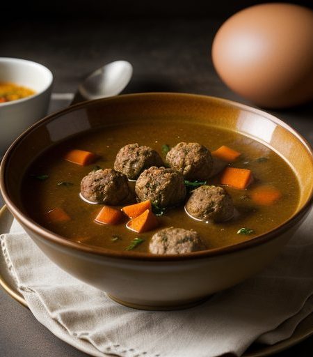 Dutch Vegetable Soup With Meatballs recipe image