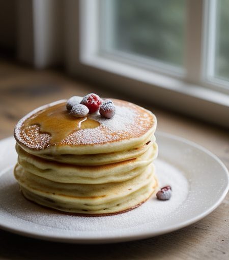 Early-Bird Buttermilk Pancakes recipe image