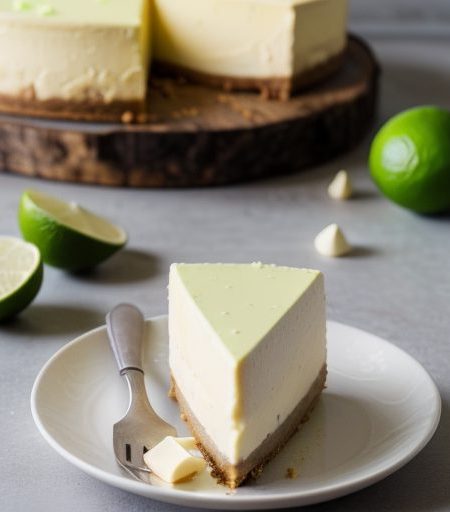 Easter White Chocolate and Lime Cheesecake recipe image