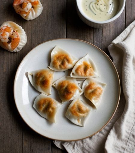 Easy Cheese & Shrimp Gyozas (East/West recipe image