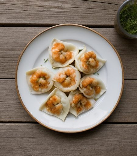 Easy Cheese and Shrimp Gyozas (East/West recipe image