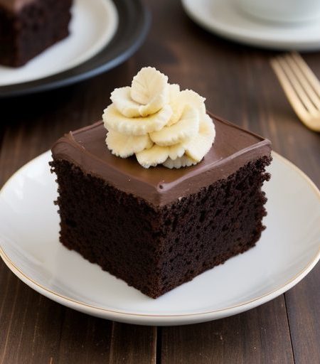 Easy Double Chocolate Banana Snack Cake recipe image