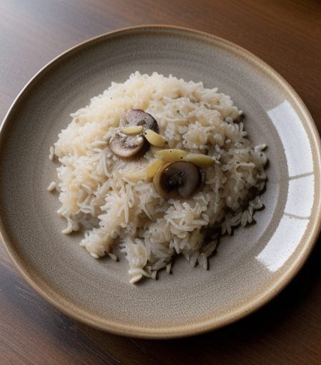 Easy-Oven Rice With Mushrooms recipe image