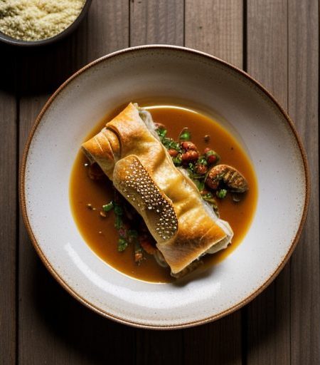 Ecrevisse (Crawfish Strudel With Two Sauces recipe image