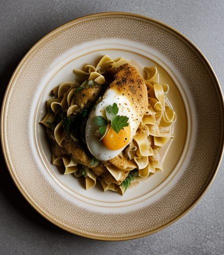 Egg Noodles With "Serve & Save" Chicken Maren recipe image
