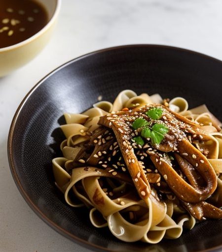 Egg Noodles in Rich Hoisin Gravy recipe image
