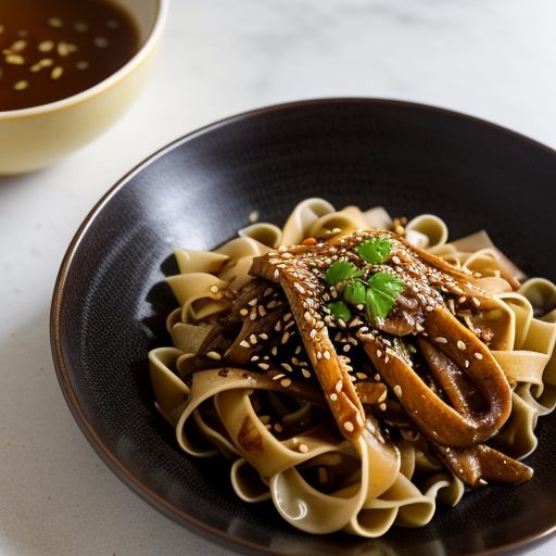 Egg Noodles in Rich Hoisin Gravy recipe image