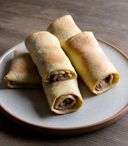 Egg Pancake Rolls With Pork Filling recipe image