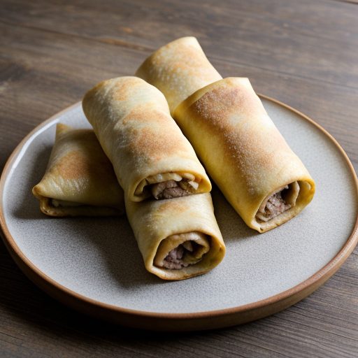 Egg Pancake Rolls With Pork Filling recipe image