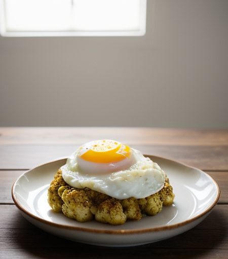 Egg Topped Cauliflower recipe image