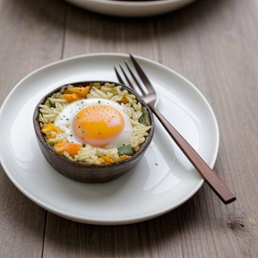 Egg & Vegetable Rice Bake. recipe image