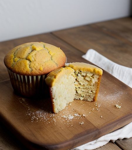 Eggless, No Cholesterol Corn Muffins recipe image