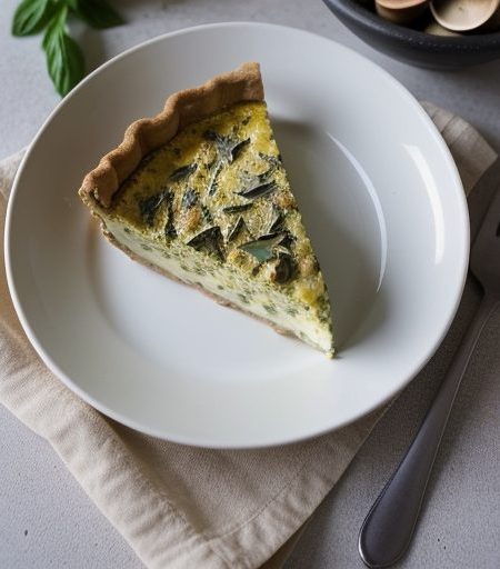 Eggless Tofu-Pesto Quiche recipe image