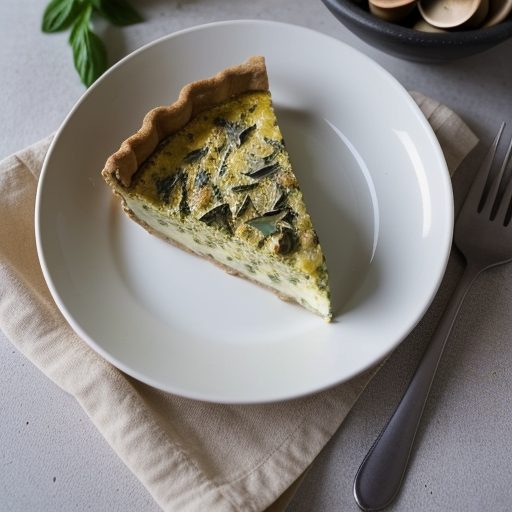 Eggless Tofu-Pesto Quiche recipe image