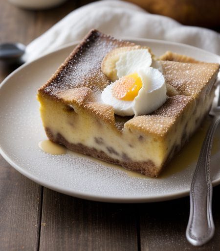 Eggnog Bread Pudding With Rum Sauce recipe image