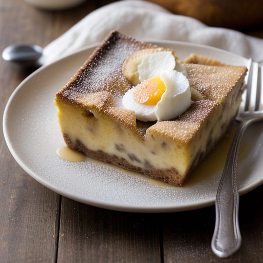 Eggnog Bread Pudding With Rum Sauce recipe image