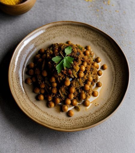 Eggplant Kottu (Eggplant & Chickpeas (Or Mo recipe image