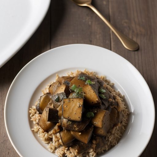 Eggplant & Pepper Casserole With Rice recipe image