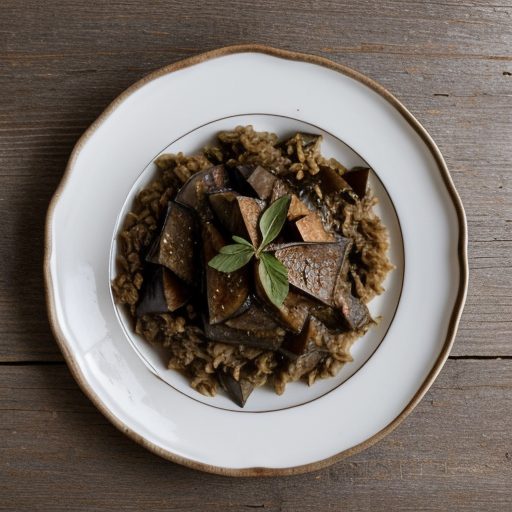 Eggplant Pilaf in Olive Oil recipe image