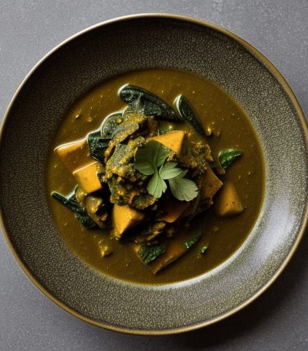 Eggplant-Spinach Curry recipe image