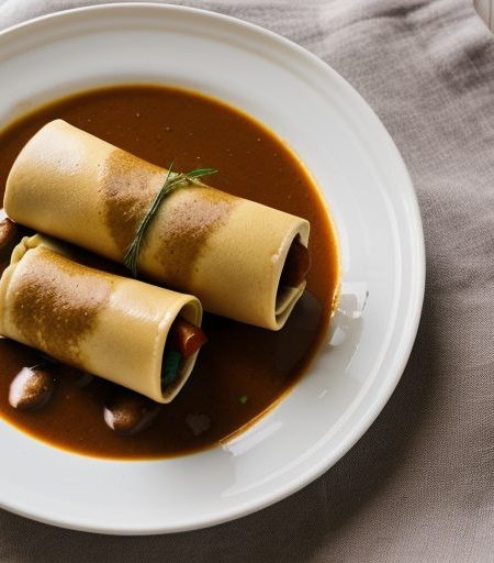 Eggplant-Stuffed Crepes recipe image