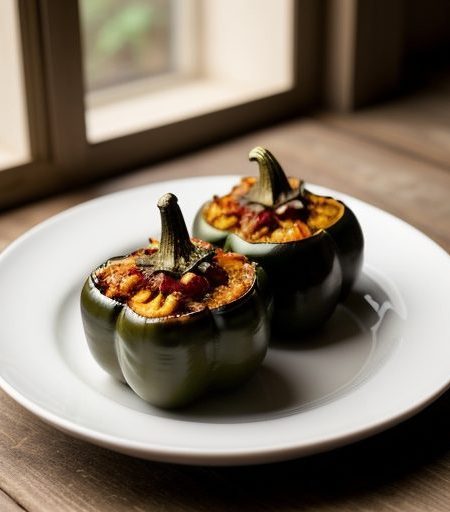 Eggplant Stuffed Peppers recipe image