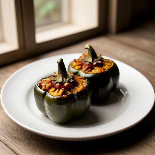 Eggplant Stuffed Peppers recipe image