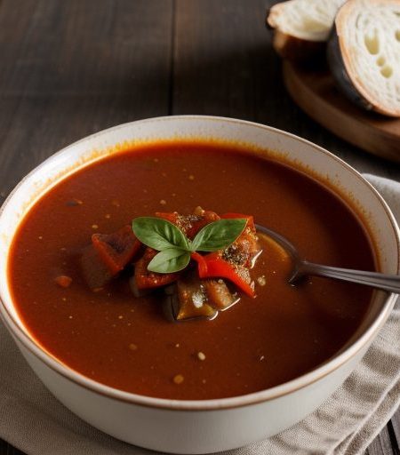 Eggplant Tomato & Pepper Sauce recipe image