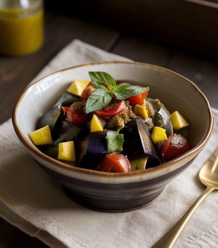 Eggplant & Tomato Salad recipe image