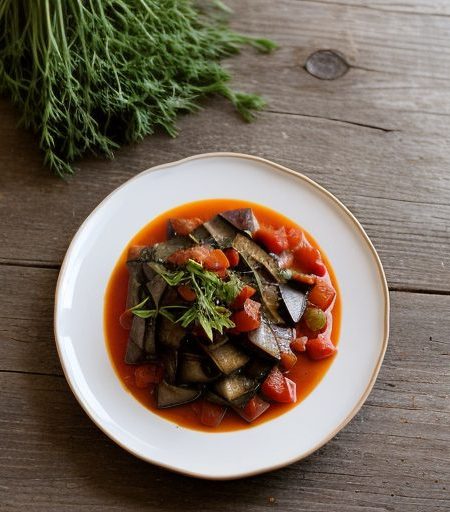Eggplant With Tomatoes recipe image