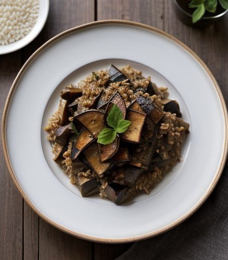 Eggplant and Pepper Casserole With Rice recipe image
