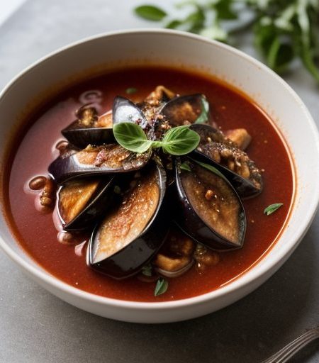 Eggplant in Tomato-Wine Sauce recipe image