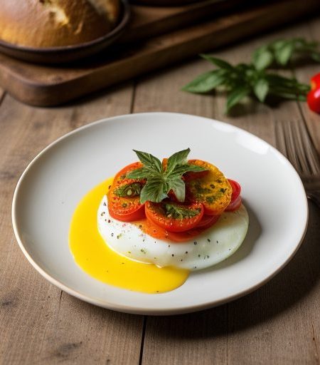 Eggs With Peppers & Tomato Cream recipe image