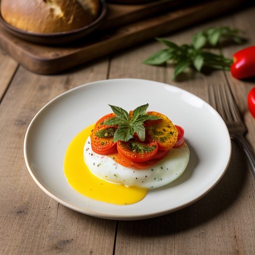 Eggs With Peppers & Tomato Cream recipe image