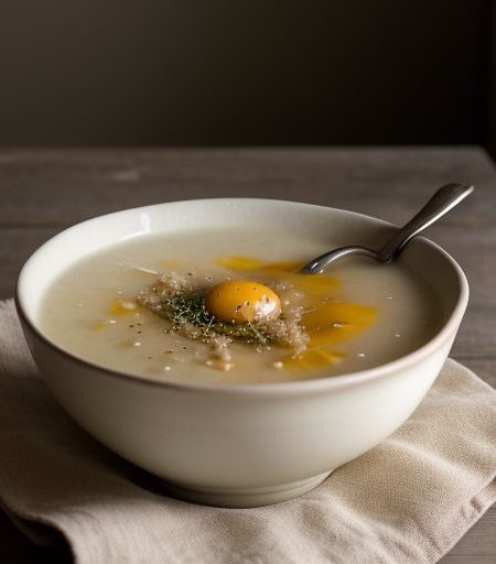 Eiergerstensuppe (Egg-Dough Drop Soup recipe image