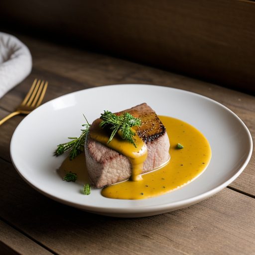 Elk Tenderloin With Brandy Mustard Sauce - Ve recipe image