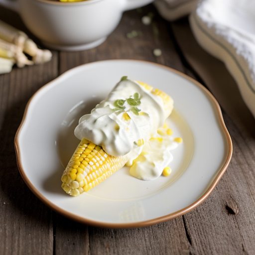 Elote Con Crema (Fresh Corn With Cream~ Chile recipe image
