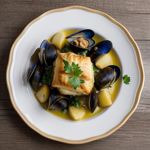Emeril's Clam, Oyster, Mussel, and Potato Ragout in Puff recipe image