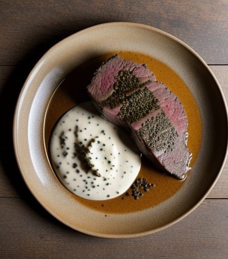 Emu Steak Au Poivre recipe image