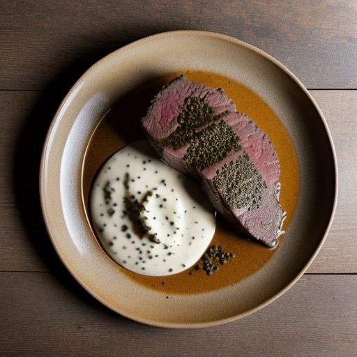 Emu Steak Au Poivre recipe image