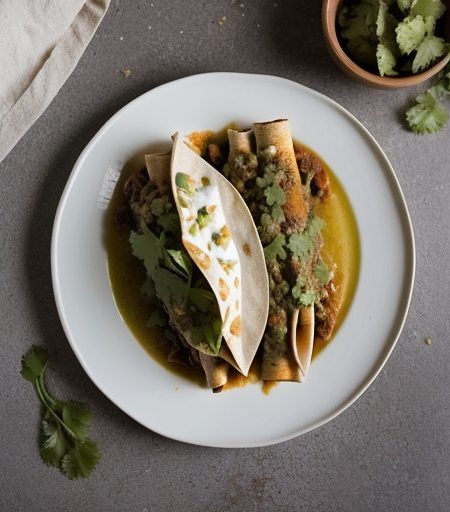 Enchiladas Verdes - Green Chili recipe image