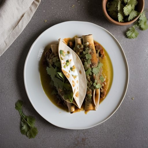 Enchiladas Verdes - Green Chili recipe image