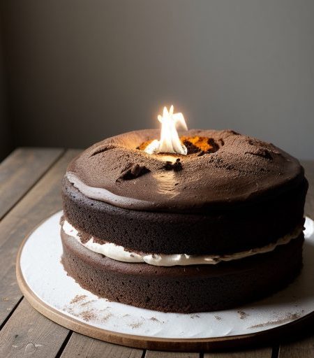 Erupting Volcano Cake recipe image