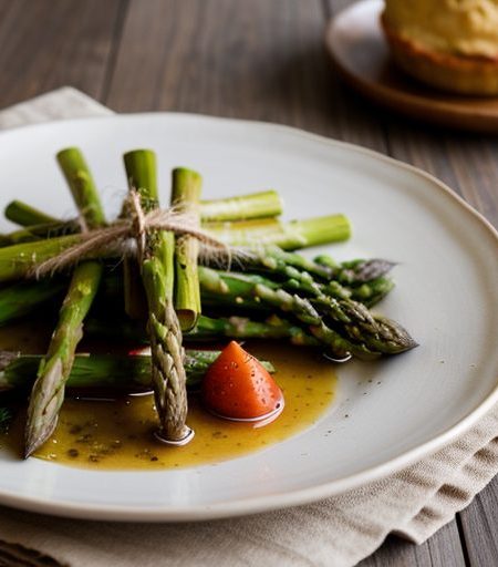 Esparragos Con Tomatillos (Asparagus With Tom recipe image